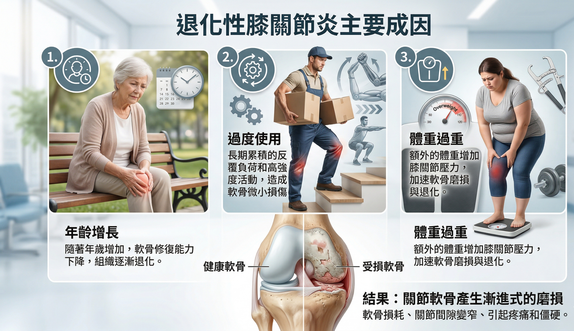 退化性膝關節炎介紹與日常照護