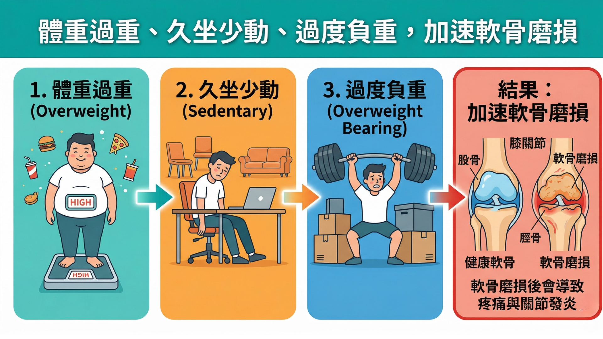 膝蓋退化不是老年人的專利!膝蓋保養從年輕時做起，告別關節炎找回健康好膝力