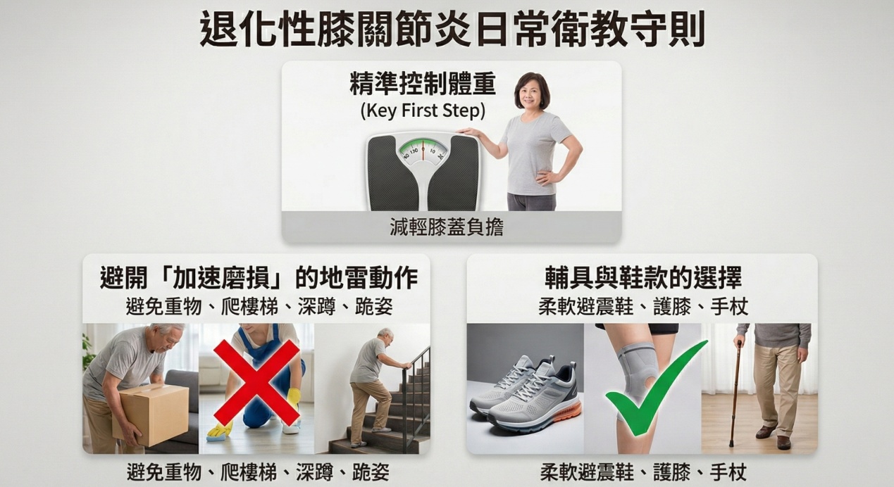 退化性膝關節炎日常保養守則